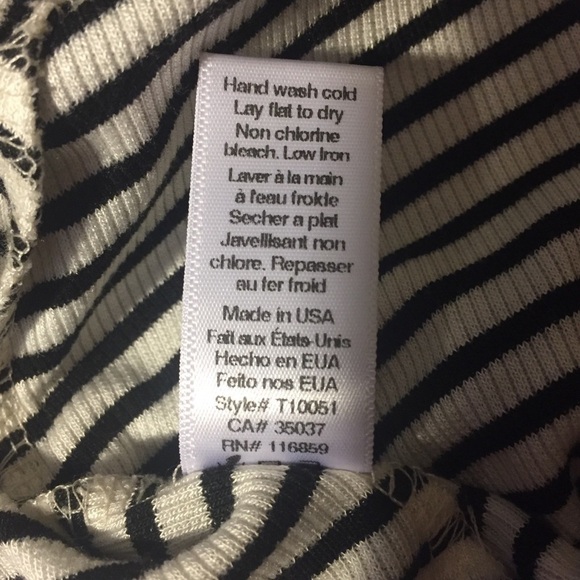 Puella Anthropologie Striped Mock Neck Tank tunic swing top Made in USA S - Picture 9 of 9